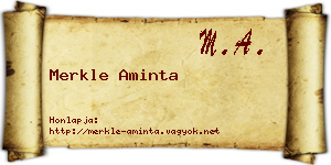 Merkle Aminta névjegykártya